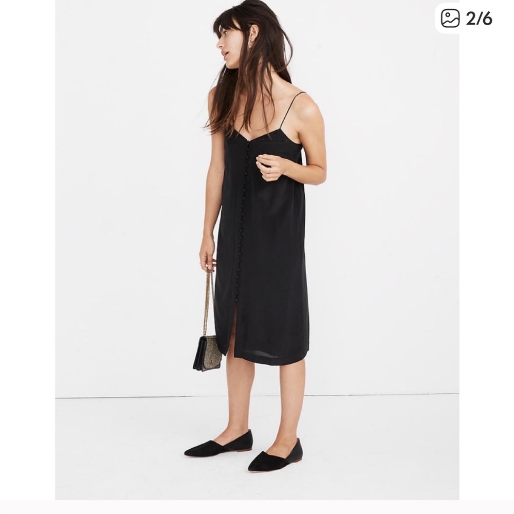 Madewell Black Silk dress size 4